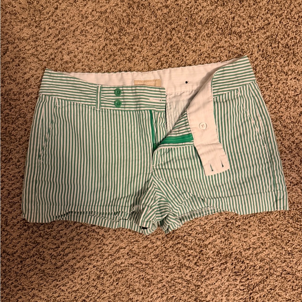Banana Republic Mint Striped Women's Shorts